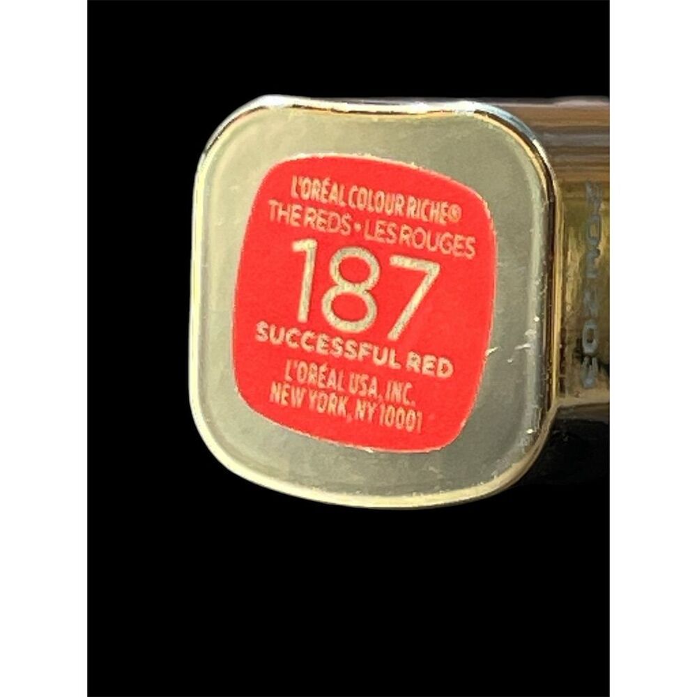 L'Oreal Paris Colour Riche Lipstick Successful Red 187 Satin Finish - Picture 6 of 15